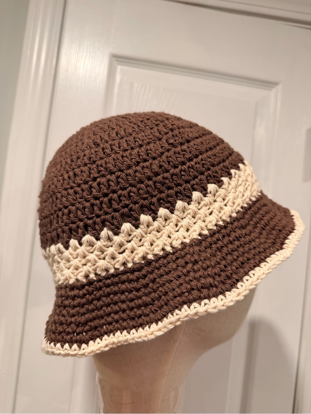 Handmade Crochet Bucket Hat 100% Cotton Lightweight Packable Festival Boho Beach